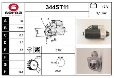 STARTCAR 344ST11 Стартер для RENAULT 4 Автофургон / микроавтобус (R21_, R23_) 1.1 (239B) STARTCAR 344ST11 Стартер для RENAULT 4 Автофургон / микроавтобус (R21_, R23_) 1.1 (239B)