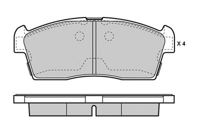 Комплект тормозных колодок, дисковый тормоз E.T.F. 12-1380 для PEUGEOT ION