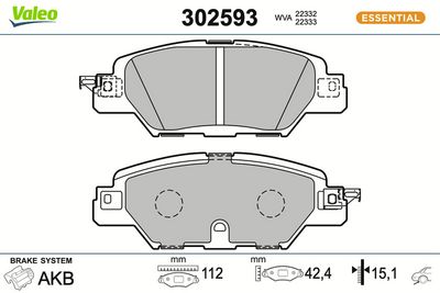 BREMSBELAGSATZ SCHEIBENBREMSE