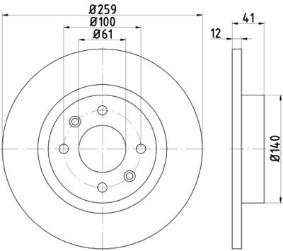Тормозной диск HELLA 8DD 355 115-271 для RENAULT SANDERO/STEPWAY