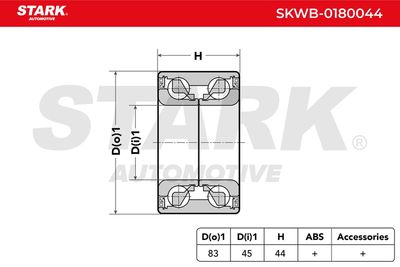 комплект колесен лагер STARK SKWB-0180044
