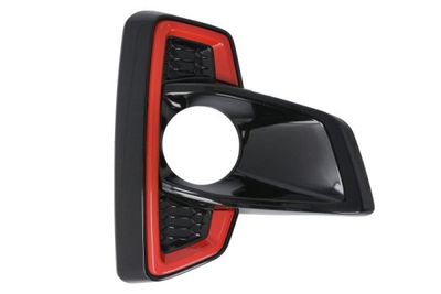 Voorbumper afdekking Voor Rechts (plastic, red/zwart glanzend) past: TOYOTA HILUX VIII 01.18-05.20