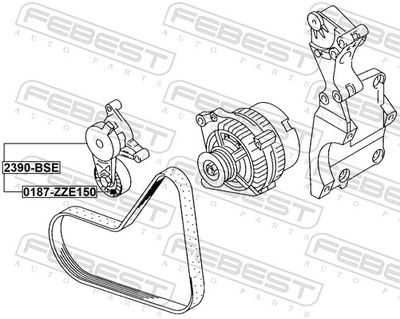 Belt Tensioner, V-ribbed belt 2390-BSE