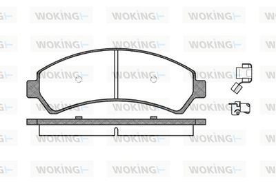 Комплект тормозных колодок, дисковый тормоз WOKING P7883.00 для CHEVROLET BLAZER