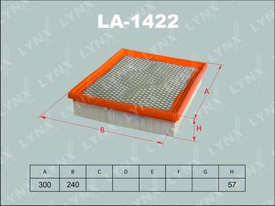 LYNXauto LA-1422 Воздушный фильтр  для SSANGYONG  (Сан-янг Актон)