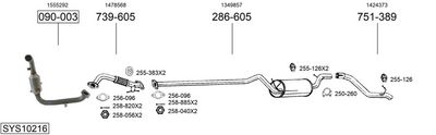 Изпускателна система BOSAL SYS10216