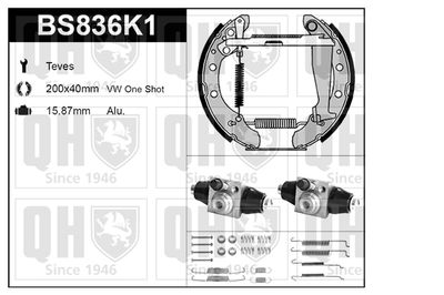 Комплект тормозных колодок QUINTON HAZELL BS836K1 для SEAT AROSA