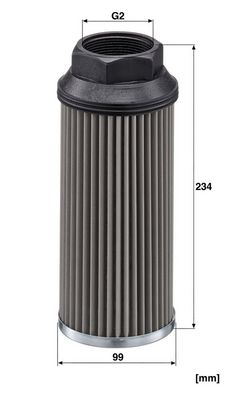 Hydraulisch filter (patroon) past: URSUS 7524, 6024 ARMATRAC 1104 BASAK 2090, 2100, 2110 BOBCAT 360, 470 CASE IH 621, 621 B, 821 CLAAS 310 C, 310 CL, 310 CX, 320 C, 320 CL, 320 CX, 330 C