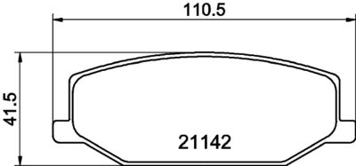 Комплект тормозных колодок, дисковый тормоз HELLA 8DB 355 026-871 для SUZUKI SAMURAI
