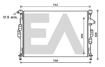 Радиатор, охлаждение двигателя EACLIMA 31R22095 для FORD KUGA