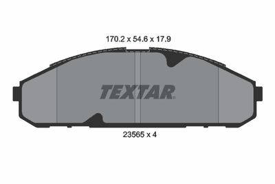 Комплект тормозных колодок, дисковый тормоз TEXTAR 2356501 для NISSAN PATROL