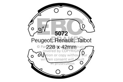 Комплект тормозных колодок EBC Brakes 5072 для RENAULT 25