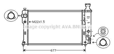 Радиатор, охлаждение двигателя AVA QUALITY COOLING PEA2133 для PEUGEOT 405
