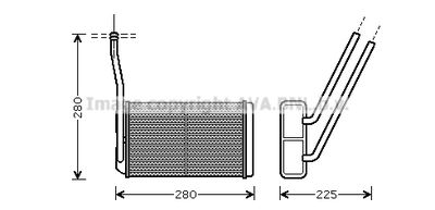 AVA QUALITY COOLING AU6195 Радиатор печки  для LAND ROVER FREELANDER (Ленд ровер Фрееландер)