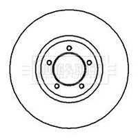 Тормозной диск BORG & BECK BBD4665 для FORD GRANADA