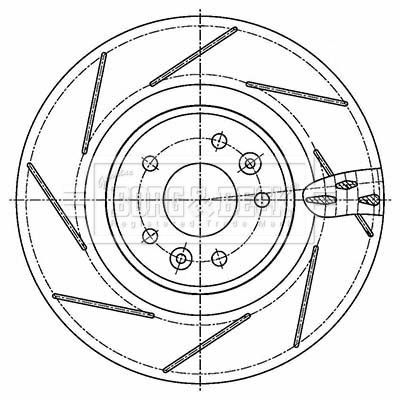 Tarcza hamulcowa BORG & BECK BBD6134S