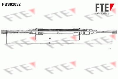 Тросик, cтояночный тормоз FTE 9250040 для VW DERBY