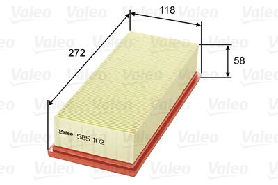 Filtr powietrza VALEO 585102 produkt