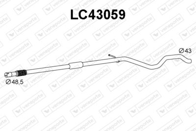 Предглушитель выхлопных газов VENEPORTE LC43059 для LANCIA YPSILON