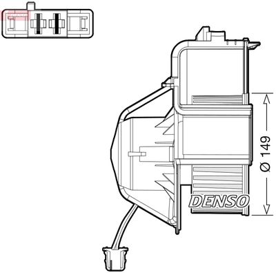 Вентилятор салона DENSO DEA05007 для BMW X5