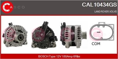 CASCO CAL10434GS Генератор  для VOLVO S80 II (124) 2.0 TDi