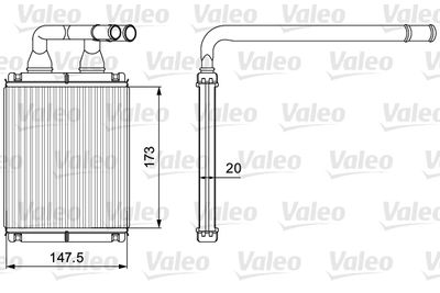 VALEO 811540 Радиатор печки  для KIA PICANTO (Киа Пиканто)