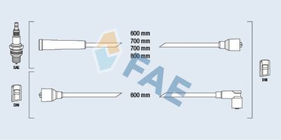 Комплект проводов зажигания FAE 83450 для TRIUMPH ACCLAIM