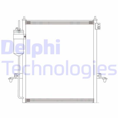 Конденсатор, кондиционер DELPHI CF20286 для MITSUBISHI L200