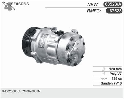 Компрессор, кондиционер AHE 67523 для VW CORRADO