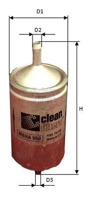 CLEAN FILTERS MBNA 950 Топливный фильтр  для PEUGEOT 306 (Пежо 306)