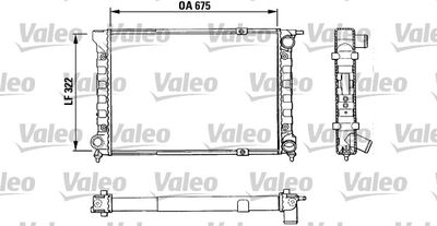 Радиатор, охлаждение двигателя VALEO 883849 для VW SCIROCCO