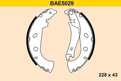 BARUM BAE5029 Ремкомплект барабанных колодок  для FIAT MULTIPLA (Фиат Мултипла)