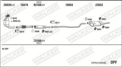 SISTEM DE ESAPAMENT WALKER OPK019594B