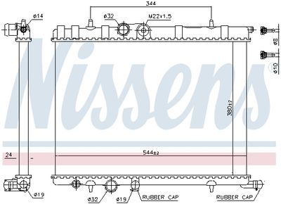 Radiator, engine cooling 63502