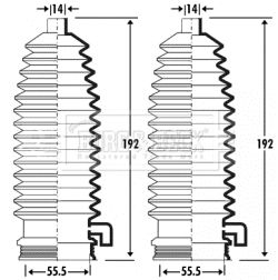 Bellow Kit, steering Borg & Beck BSG3297