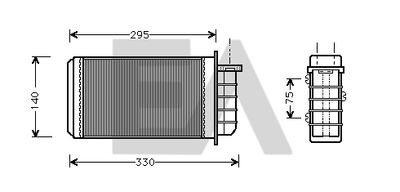 EACLIMA 45C25005 Радиатор печки  для FIAT COUPE (Фиат Коупе)