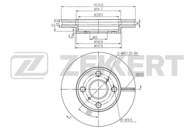 Тормозной диск ZEKKERT BS-5997 для TOYOTA PROBOX
