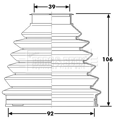 Bellow, drive shaft Borg & Beck BCB6231