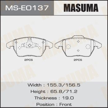 Комплект тормозных колодок MASUMA MS-E0137 для PEUGEOT 307