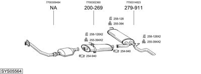 Układ wydechowy BOSAL SYS05564