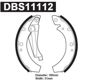 DANAHER DBS11112 Тормозные колодки барабанные  для DAF  (Даф 55)