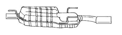 SIGAM 51614 Глушитель выхлопных газов  для SAAB 9-5 (YS3E) 2.0 t