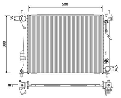 Kylare, motorkylning VALEO 701254