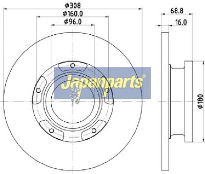 JAPANPARTS Тормозной диск