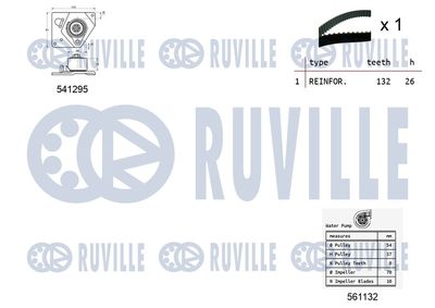 SET POMPA APA + CUREA DINTATA RUVILLE 5501131 1