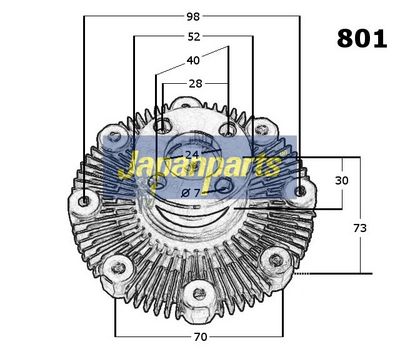 Cupla, ventilator radiator JAPANPARTS VC-801