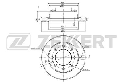 Тормозной диск ZEKKERT BS-6135 для CHEVROLET SILVERADO