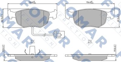 FOMAR Friction FO 905181 Тормозные колодки и сигнализаторы  для FORD MONDEO I седан (GBP) 2.5 i 24V