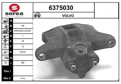 STARTCAR 6375030 Тормозной суппорт  для VOLVO 940 (944) 2.0