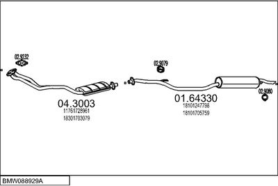 SISTEM DE ESAPAMENT MTS BMW088929A004631